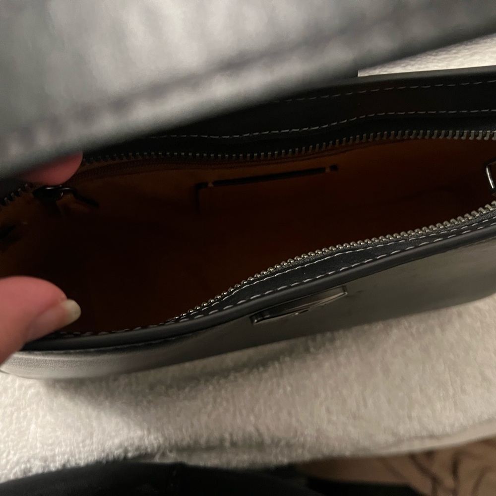 Coach Eliza Black Leather Shoulder Bag - Picture 11 of 15